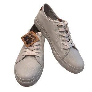 Frye Gia Sneakers - Women’s White Leather Lace Up Size 9.5 BRAND NEW